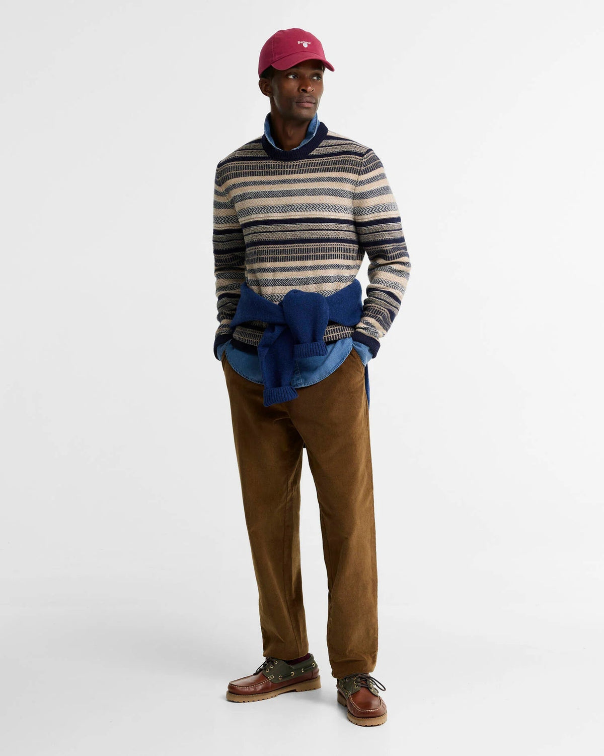 Young Ideas & Henmores -Highsted Fairisle Crew Neck Jumper -NY91 Navy -L