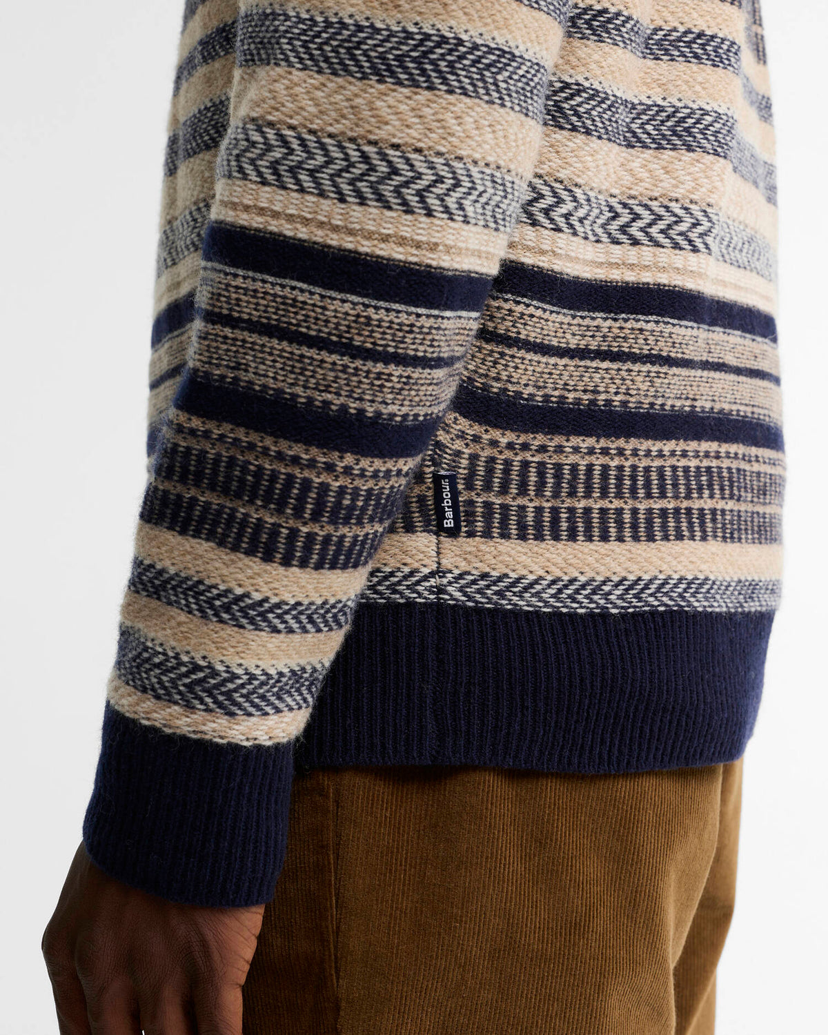 Young Ideas & Henmores -Highsted Fairisle Crew Neck Jumper -NY91 Navy -L
