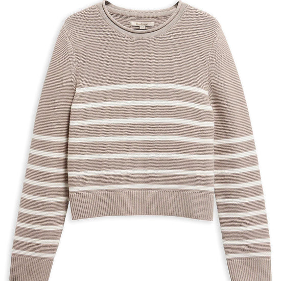 Young Ideas & Henmores - Hinton Knitted Jumper - ST55 Light Sand Stripe - 8