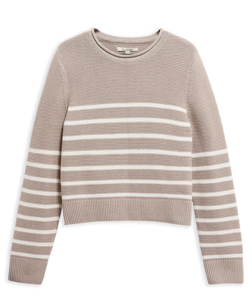 Young Ideas & Henmores - Hinton Knitted Jumper - ST55 Light Sand Stripe - 8
