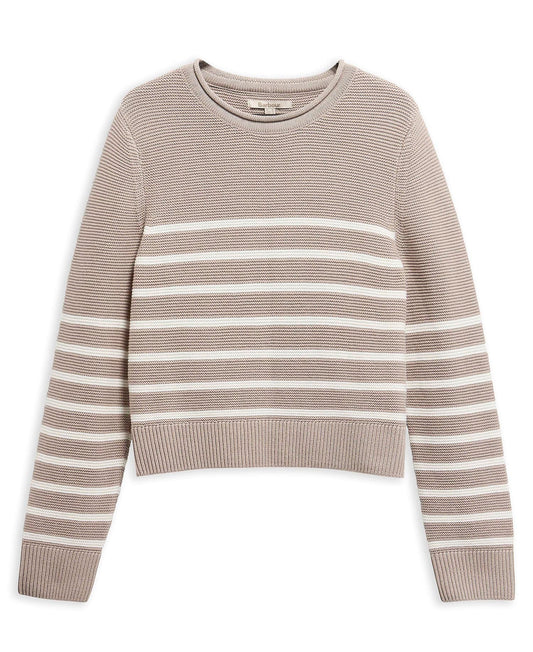 Young Ideas & Henmores - Hinton Knitted Jumper - ST55 Light Sand Stripe - 8