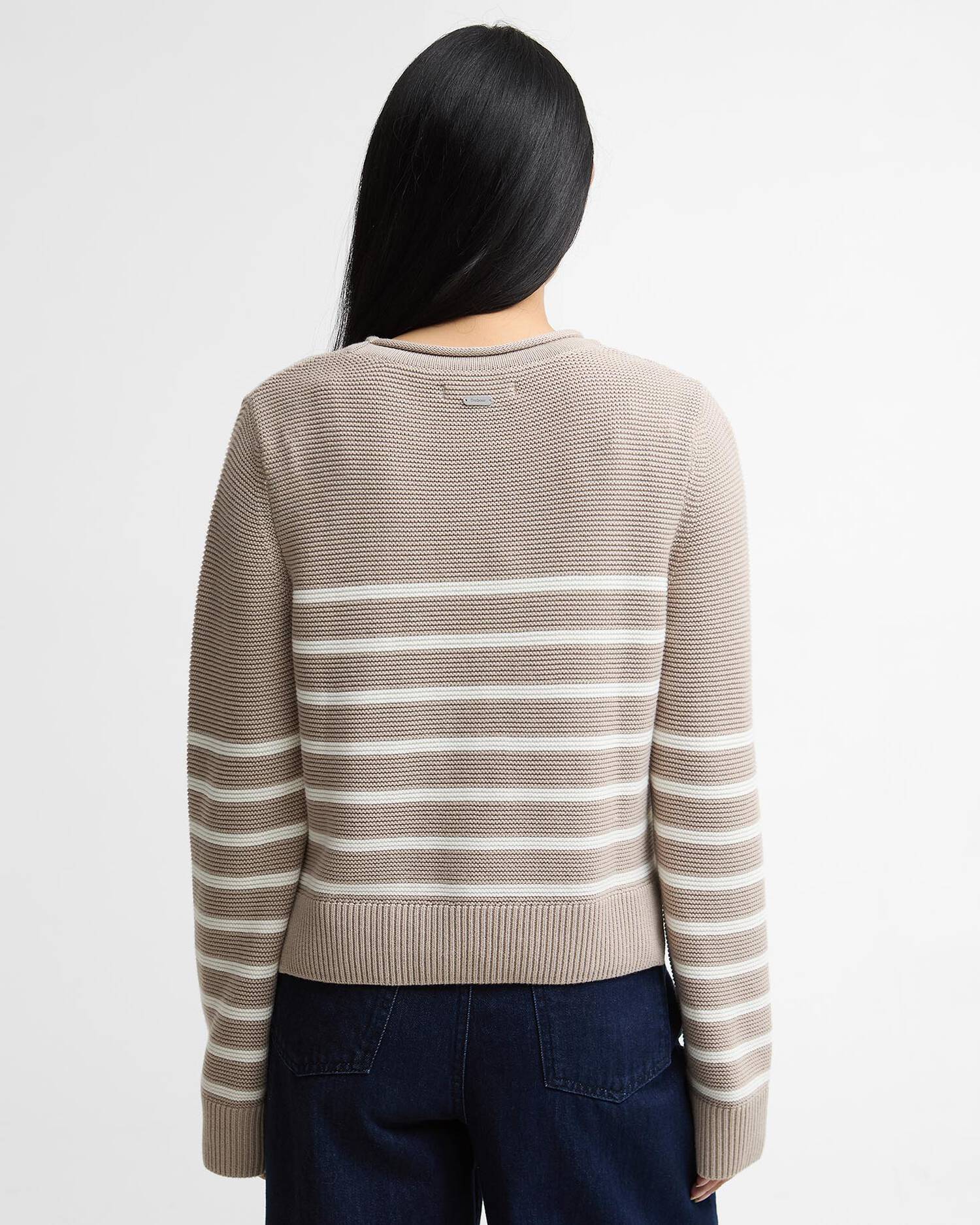 Young Ideas & Henmores - Hinton Knitted Jumper - ST55 Light Sand Stripe - 8