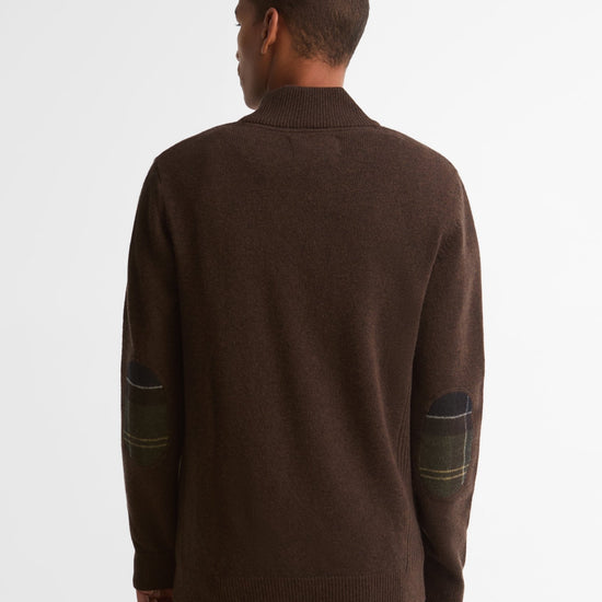 Young Ideas & Henmores -Holden Half Zip Knitted Jumper -OL91 Olive Marl -L