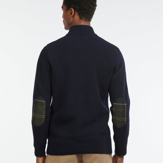 Young Ideas & Henmores -Holden Half Zip Knitted Jumper -OL91 Olive Marl -L