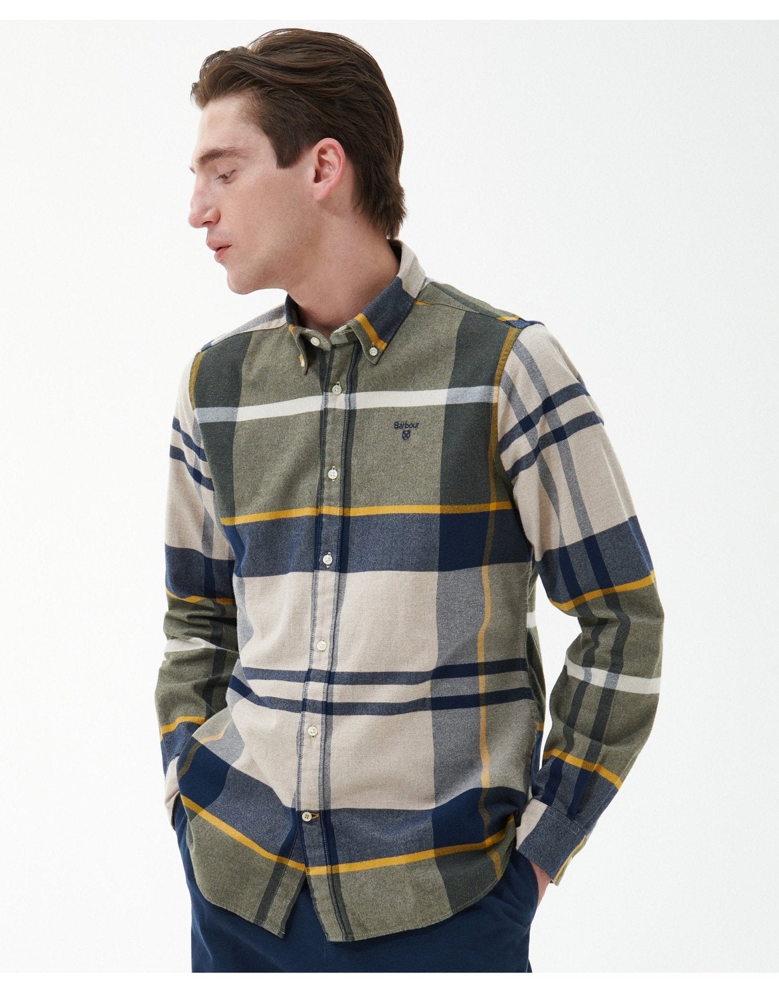 Young Ideas/Henmores - Iceloch Tailored Tartan Shirt - TN16 Forest Mist - M