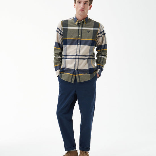 Young Ideas/Henmores - Iceloch Tailored Tartan Shirt - TN16 Forest Mist - M