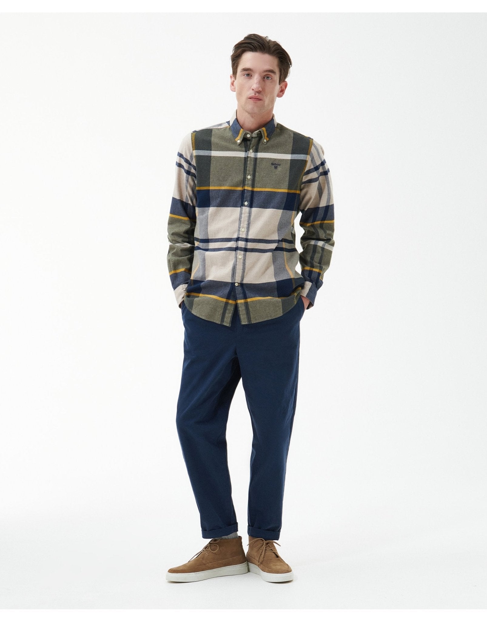 Young Ideas/Henmores - Iceloch Tailored Tartan Shirt - TN16 Forest Mist - M