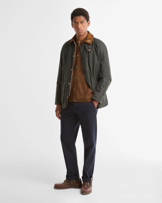 Young Ideas & Henmores -Icons Ashby Wax Jacket -SG51 Sage -L