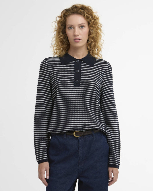Young Ideas/Henmores - Inez Knitted Jumper - NY76 Dark Navy Stripe - 8