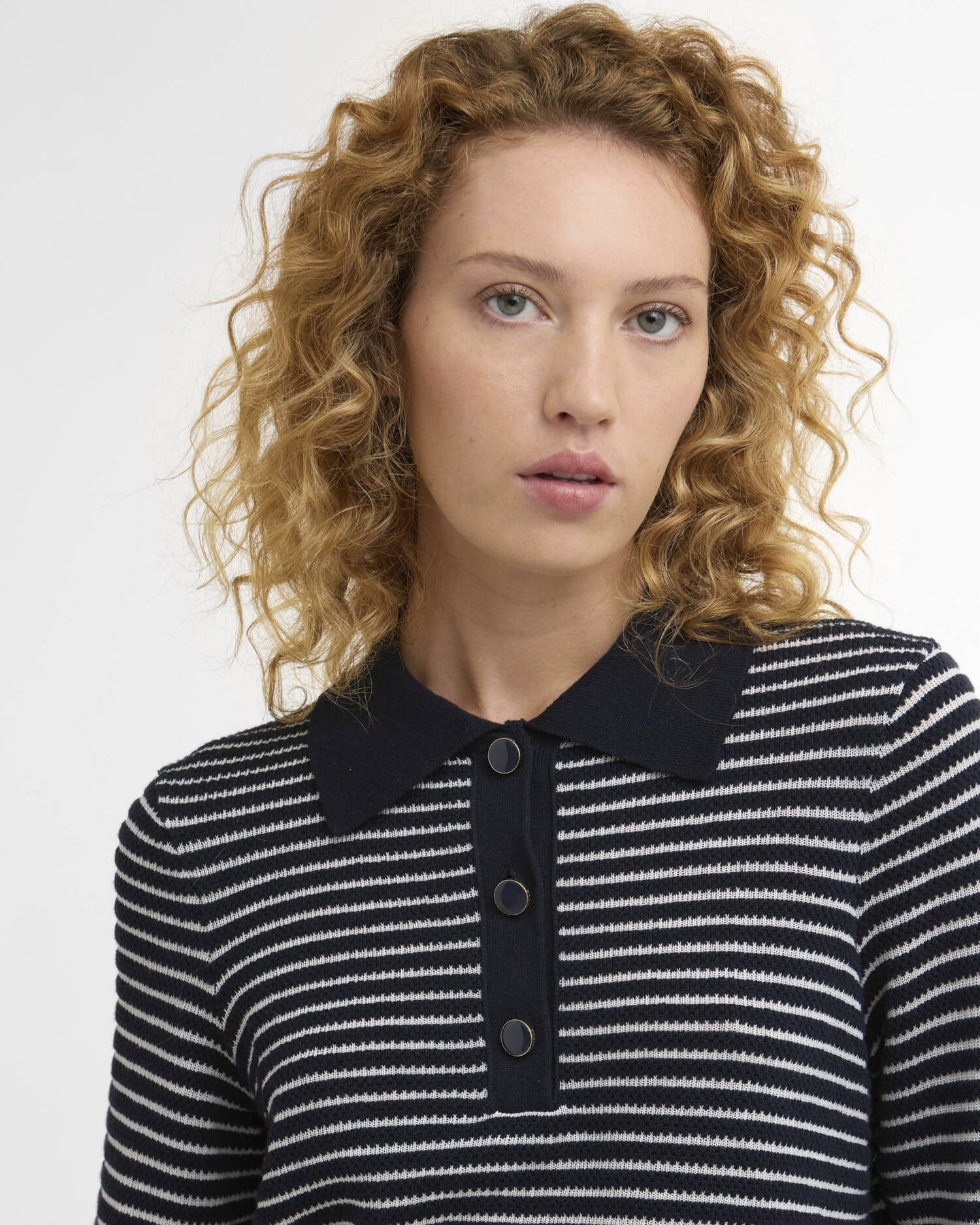 Young Ideas/Henmores - Inez Knitted Jumper - NY76 Dark Navy Stripe - 8