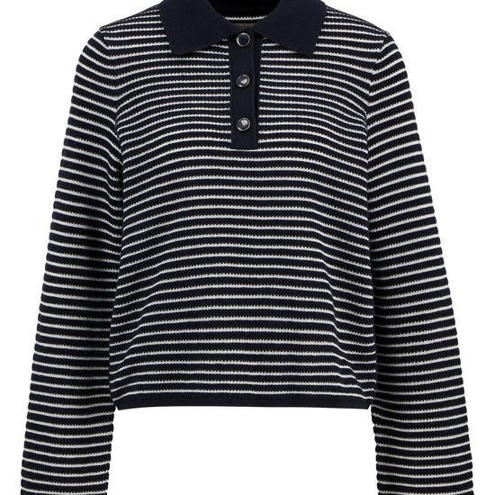 Young Ideas/Henmores - Inez Knitted Jumper - NY76 Dark Navy Stripe - 8