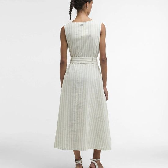 Young Ideas & Henmores - Inez Midi Dress - NY99 Dark Navy Stripe - 8