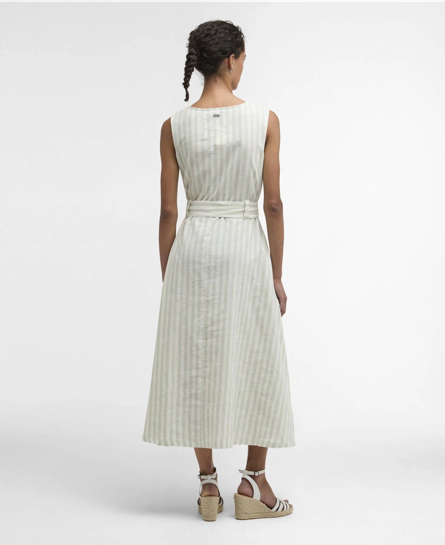 Young Ideas & Henmores - Inez Midi Dress - NY99 Dark Navy Stripe - 8