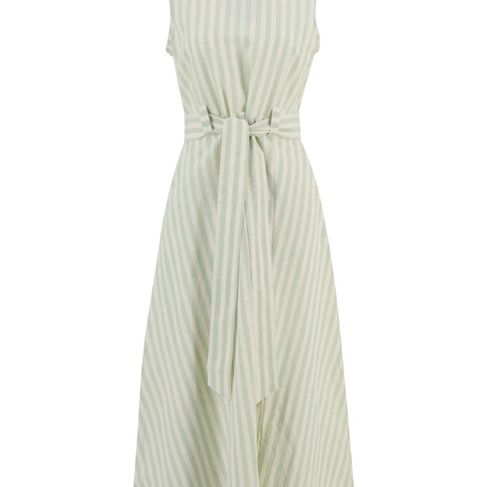 Young Ideas & Henmores - Inez Midi Dress - GN17 Spearmint Stripe - 8