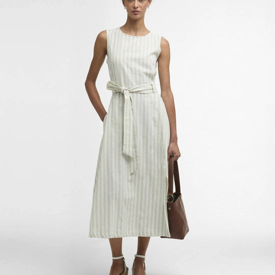 Young Ideas & Henmores - Inez Midi Dress - NY99 Dark Navy Stripe - 8
