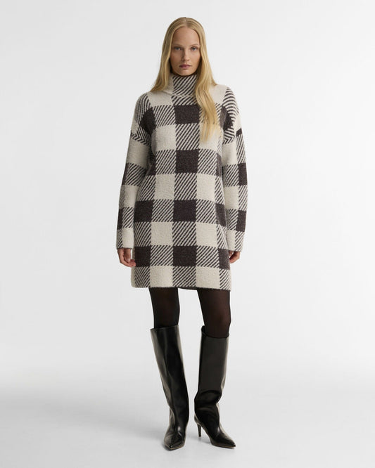 Young Ideas & Henmores -Amaya Knitted Mini Dress -BR75 Truffle Multi -8