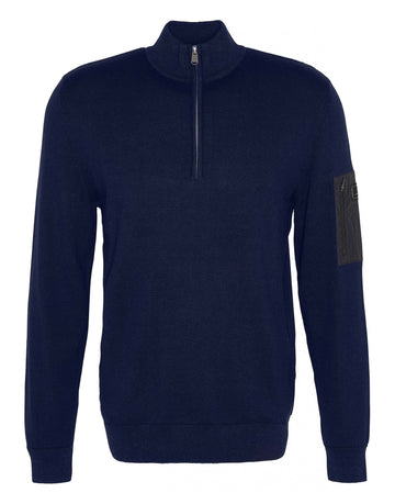 Young Ideas/Henmores - Blades Cotton Half Zip Jumper - NY71 Navy - M