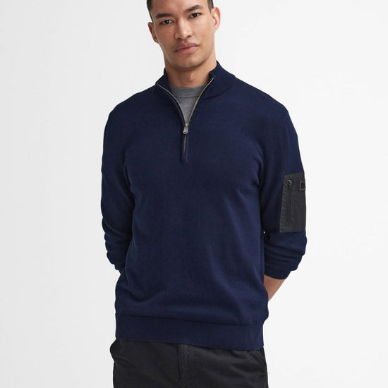 Young Ideas/Henmores - Blades Cotton Half Zip Jumper - NY71 Navy - M