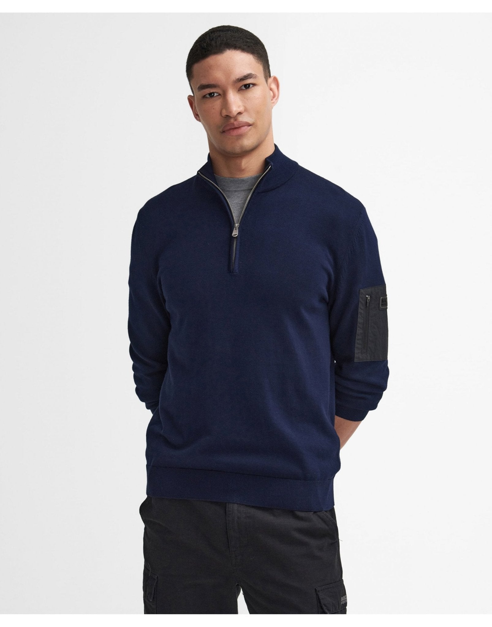Young Ideas/Henmores - Blades Cotton Half Zip Jumper - NY71 Navy - M