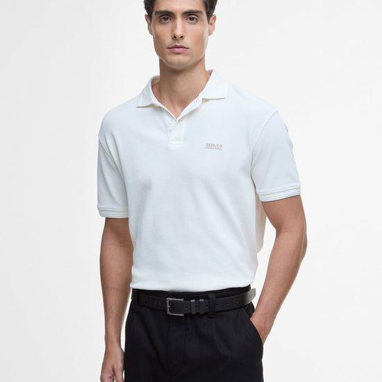 Young Ideas/Henmores - Charlie Textured Polo Shirt - WH32 Whisper White - M