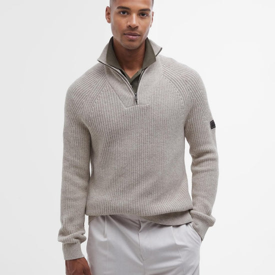 Young Ideas/Henmores - Chester Funnel Quarter Zip - BK11 Black - M