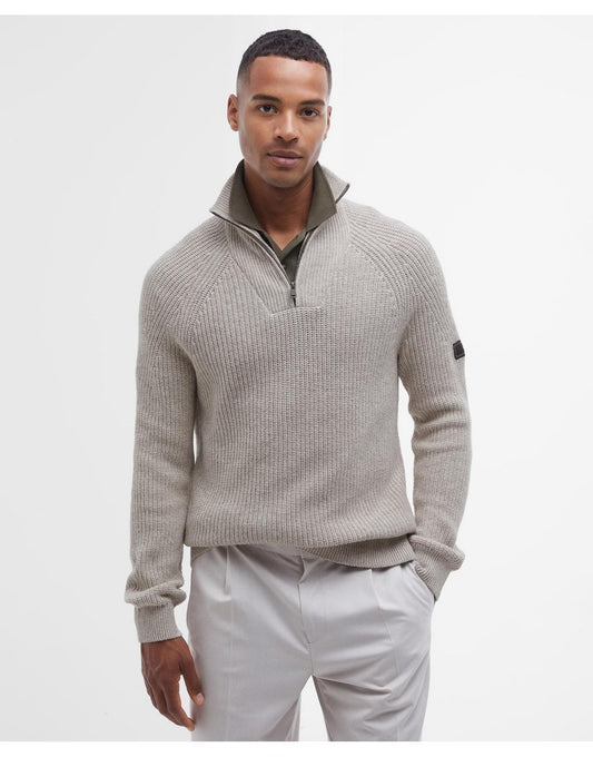 Young Ideas/Henmores - Chester Funnel Quarter Zip - BK11 Black - M