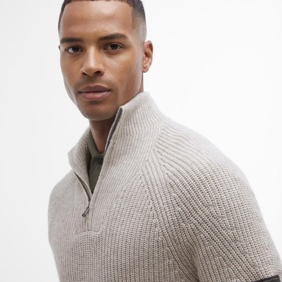 Young Ideas/Henmores - Chester Funnel Quarter Zip - BK11 Black - M