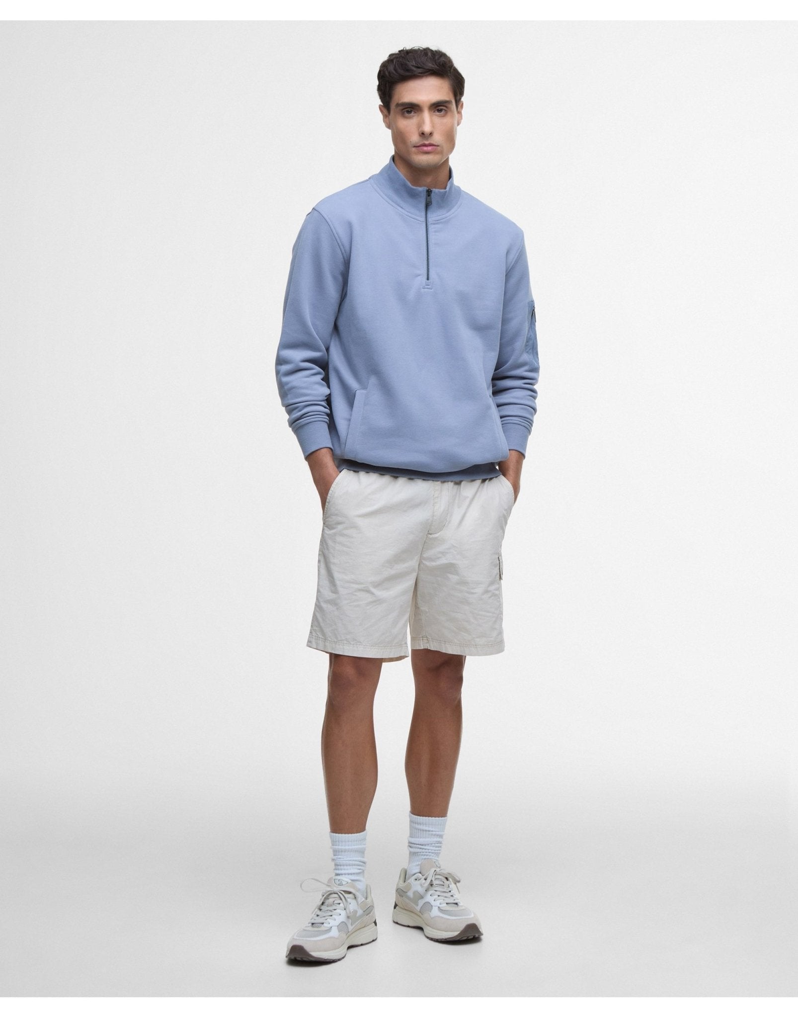 Young Ideas/Henmores - Ewan Half Zip Funnel Neck - BK11 Black - M