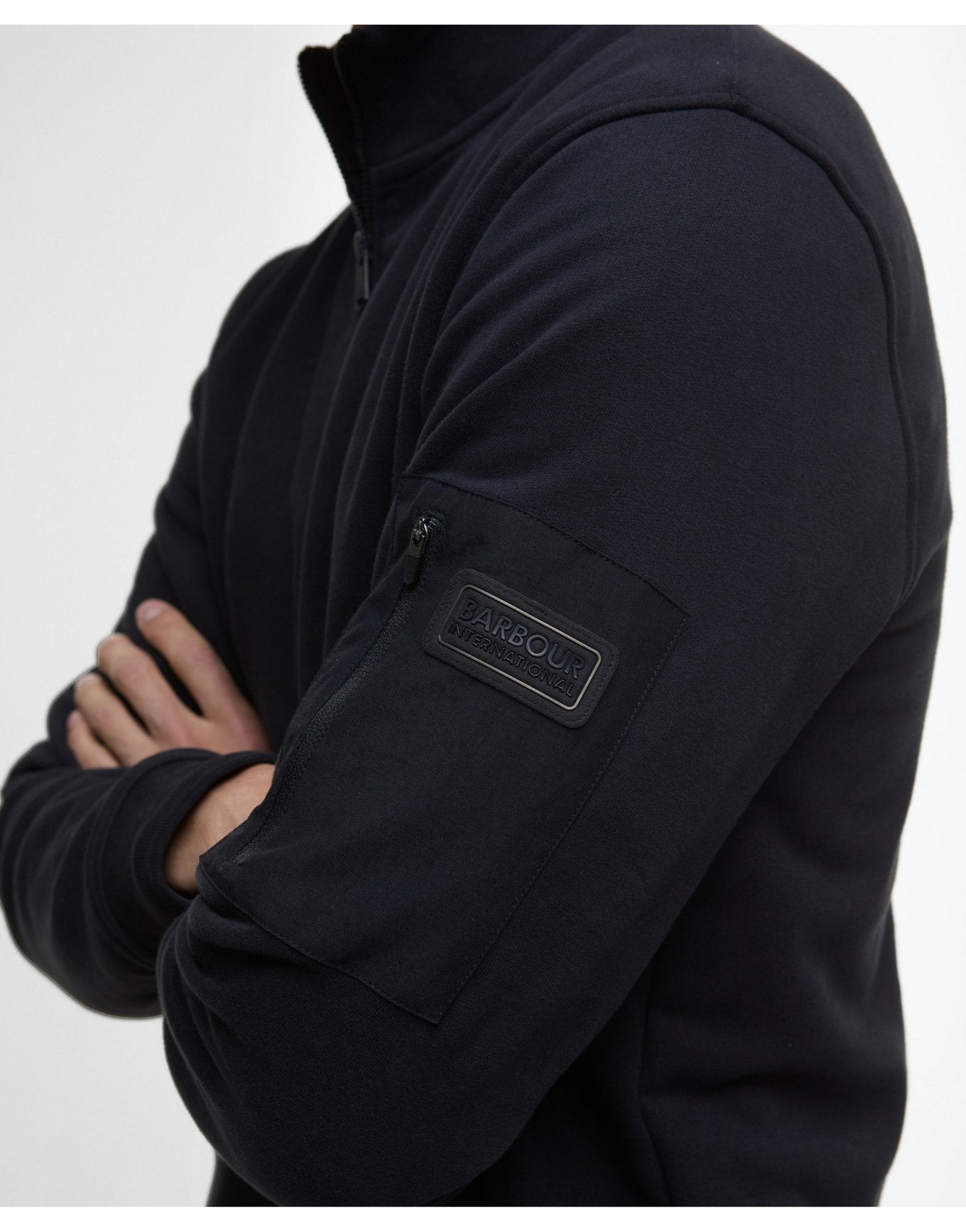 Young Ideas/Henmores - Ewan Half Zip Funnel Neck - BK11 Black - M