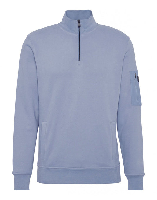 Young Ideas/Henmores - Ewan Half Zip Funnel Neck - BK11 Black - M