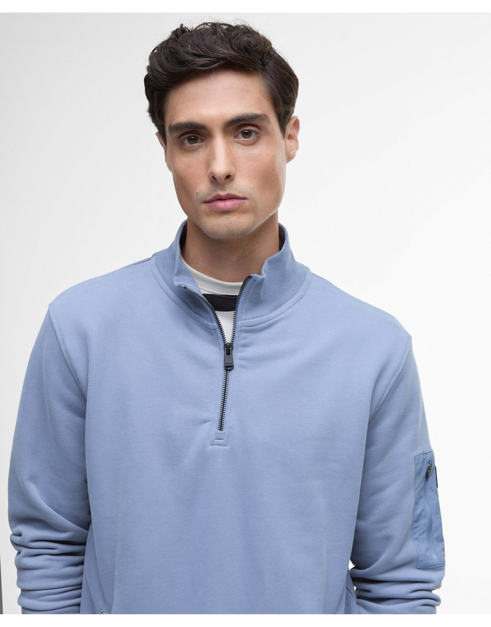 Young Ideas/Henmores - Ewan Half Zip Funnel Neck - BK11 Black - M