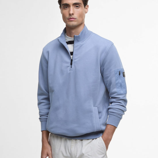 Young Ideas/Henmores - Ewan Half Zip Funnel Neck - BK11 Black - M