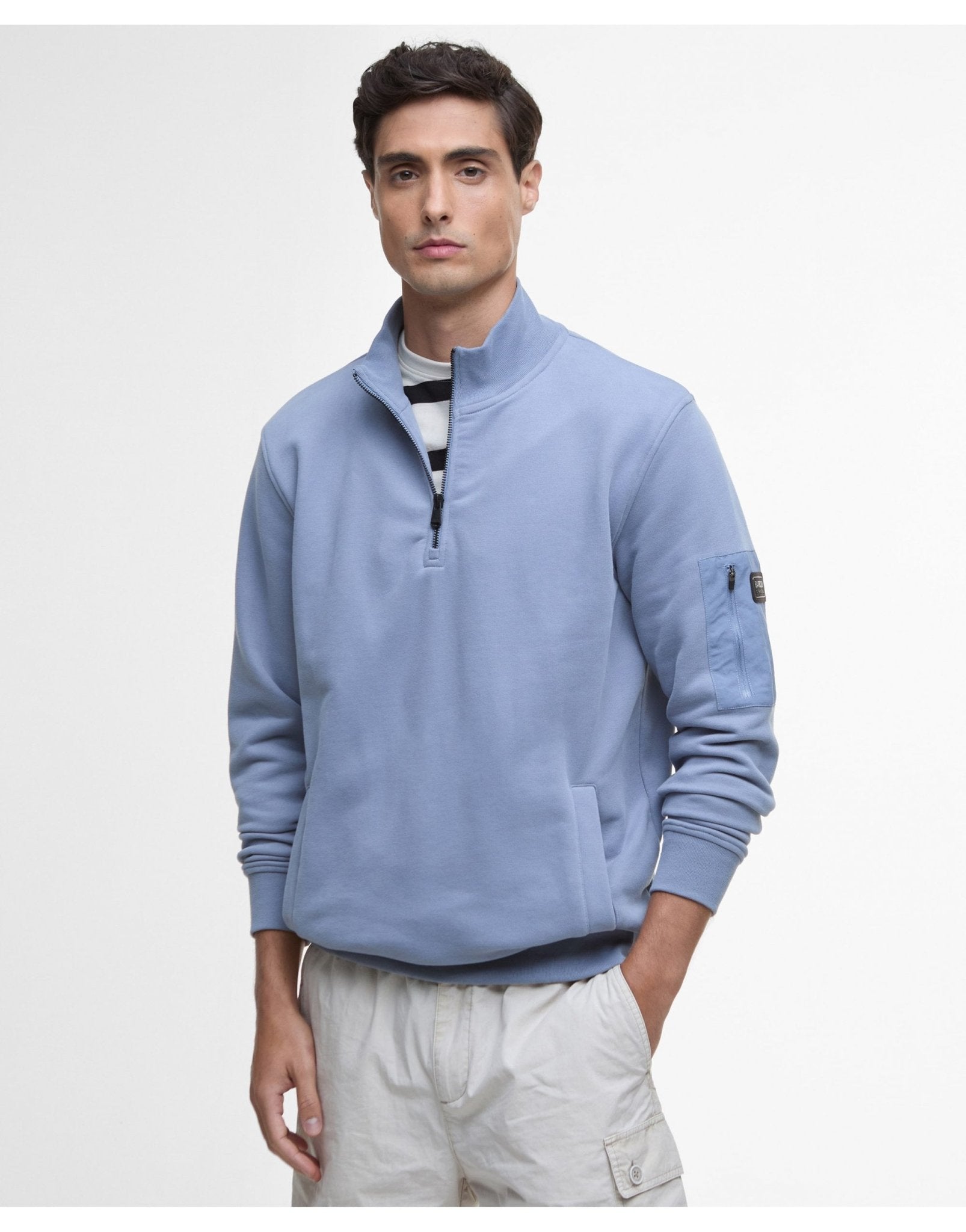 Young Ideas/Henmores - Ewan Half Zip Funnel Neck - BK11 Black - M