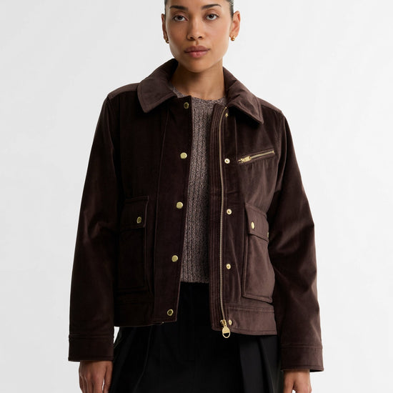 Young Ideas & Henmores -Hanson Velvet Casual Jacket -BR31 Truffle -8