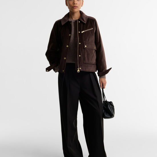 Young Ideas & Henmores -Hanson Velvet Casual Jacket -BR31 Truffle -8