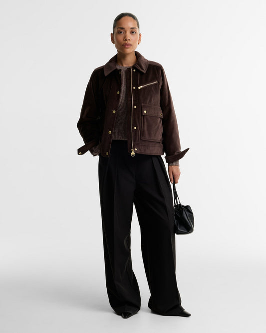 Young Ideas & Henmores -Hanson Velvet Casual Jacket -BR31 Truffle -8