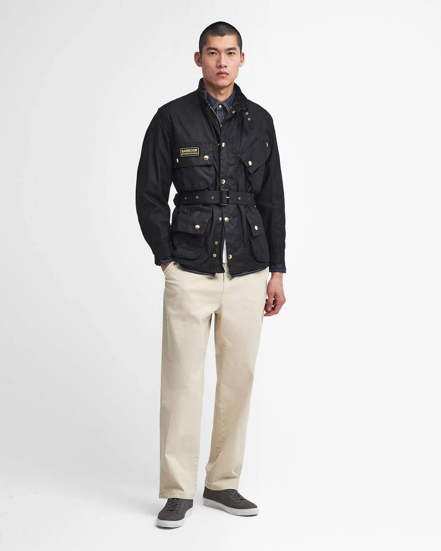 Young Ideas & Henmores -International Original Wax Jacket -BK51 Black -38