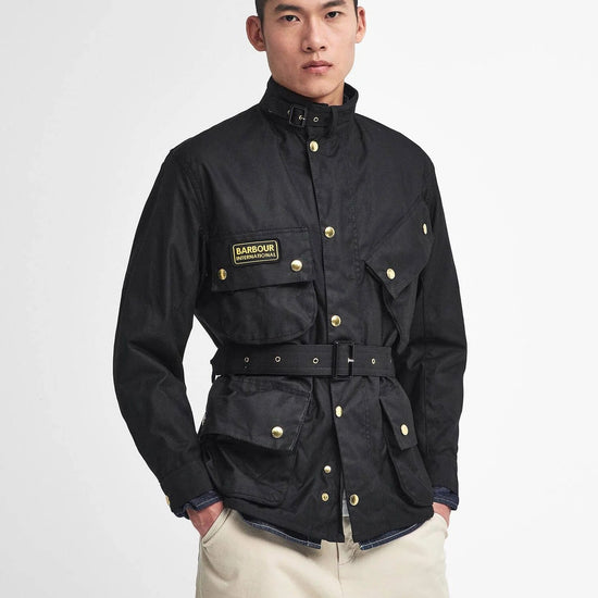 Young Ideas & Henmores -International Original Wax Jacket -BK51 Black -38