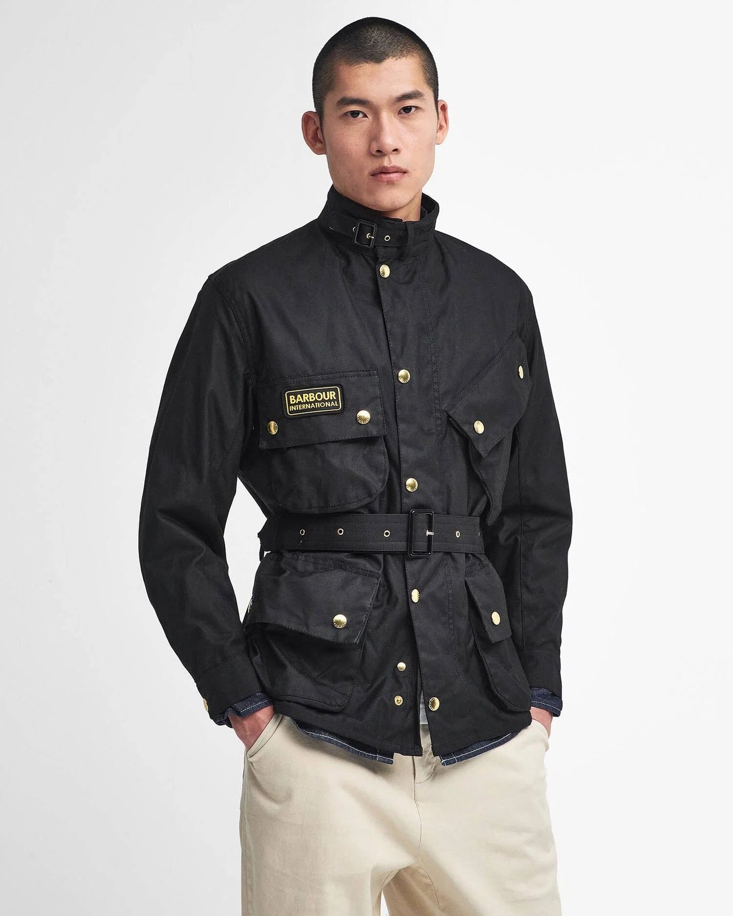 Young Ideas & Henmores -International Original Wax Jacket -BK51 Black -38