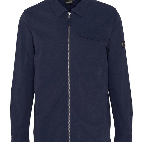 Young Ideas/Henmores - Maze Peached Overshirt - BL45 Washed Blue - M