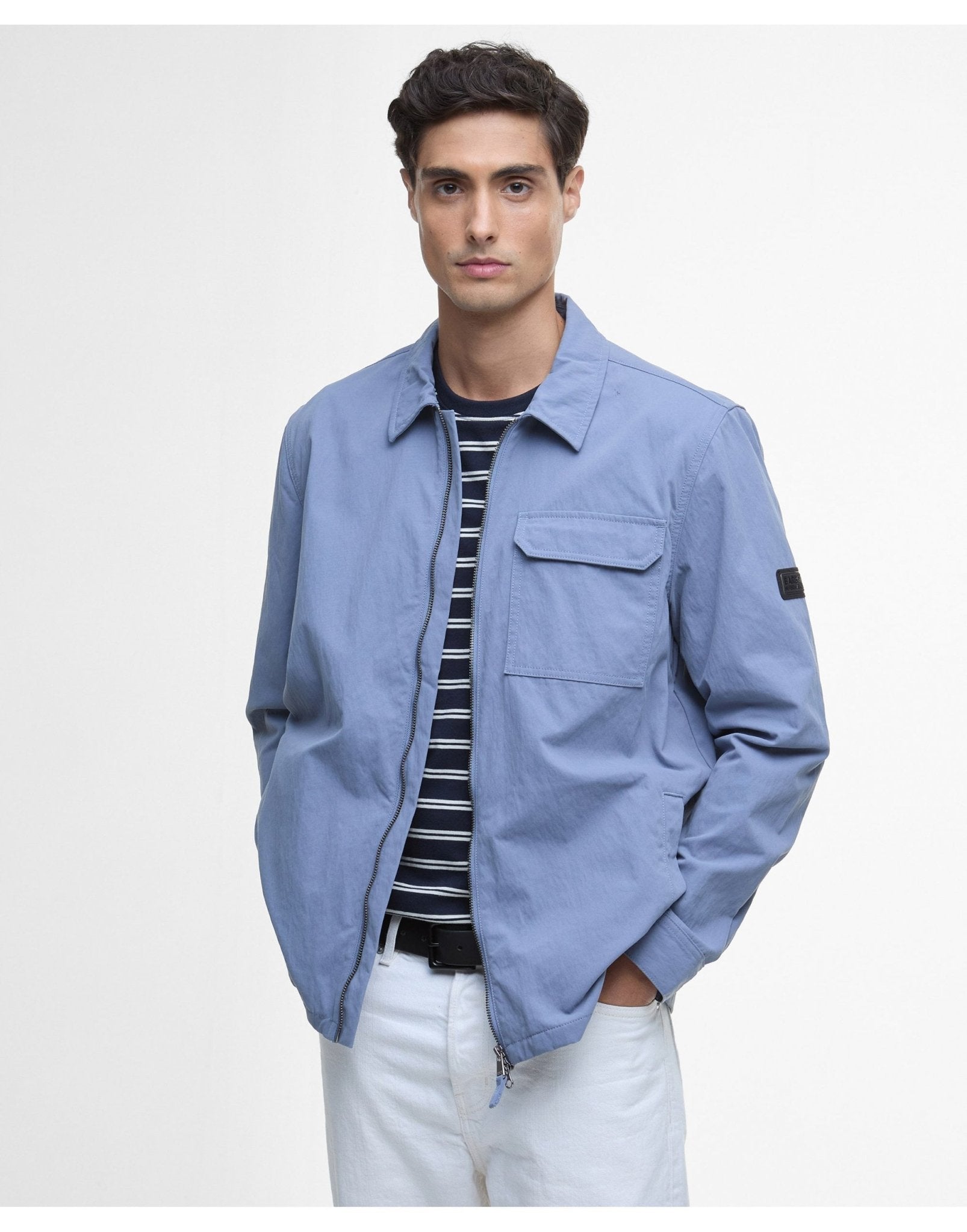 Young Ideas/Henmores - Maze Peached Overshirt - BL45 Washed Blue - M