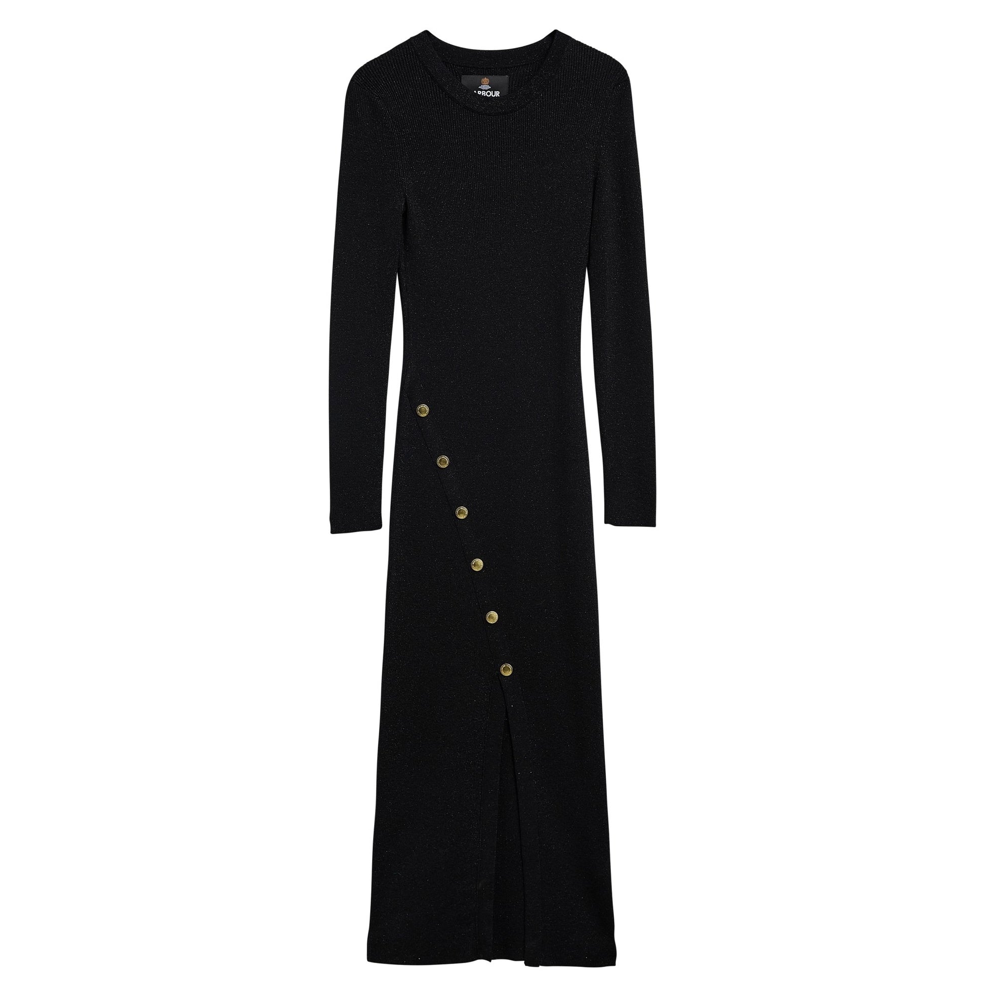 Young Ideas & Henmores -Molina Knitted Midi Dress -BK11 Black -8