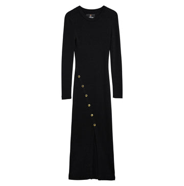 Young Ideas & Henmores -Molina Knitted Midi Dress -BK11 Black -8