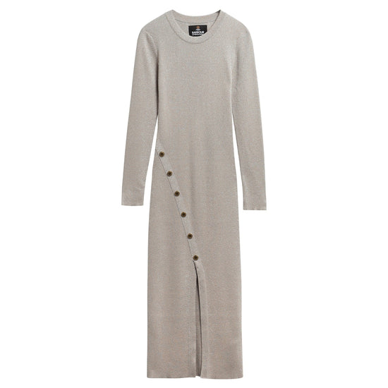 Young Ideas & Henmores -Molina Knitted Midi Dress -BR13 Nutmeg -8