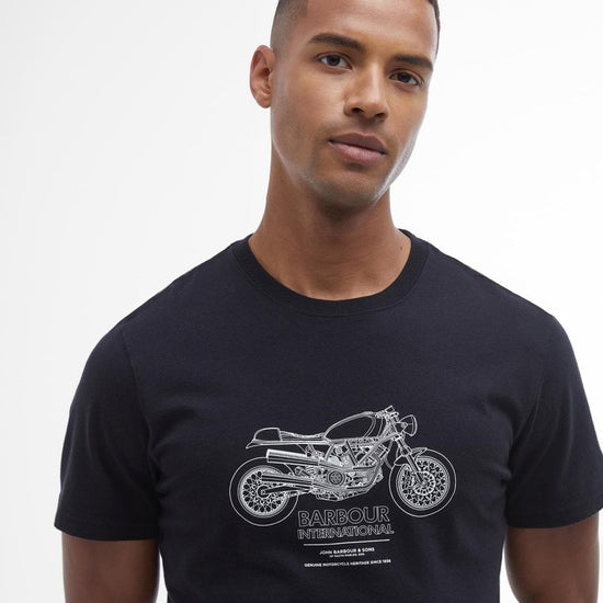 Young Ideas/Henmores - Morley Graphic T-Shirt - BK11 Black - M