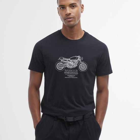 Young Ideas/Henmores - Morley Graphic T-Shirt - BK11 Black - M