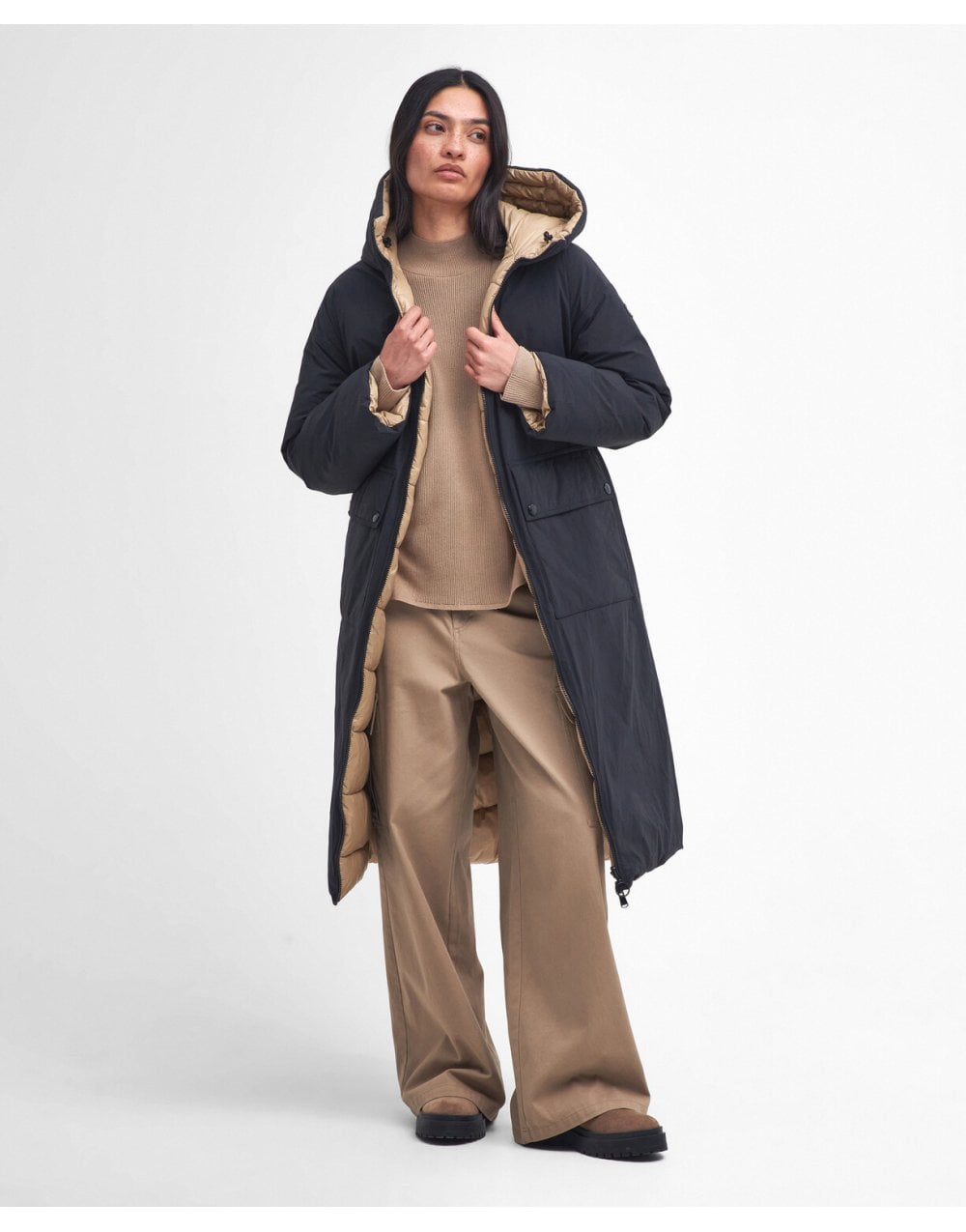 Young Ideas/Henmores - Myers Reversible Showerproof Coat - BK11 Black/Light Trench - 8