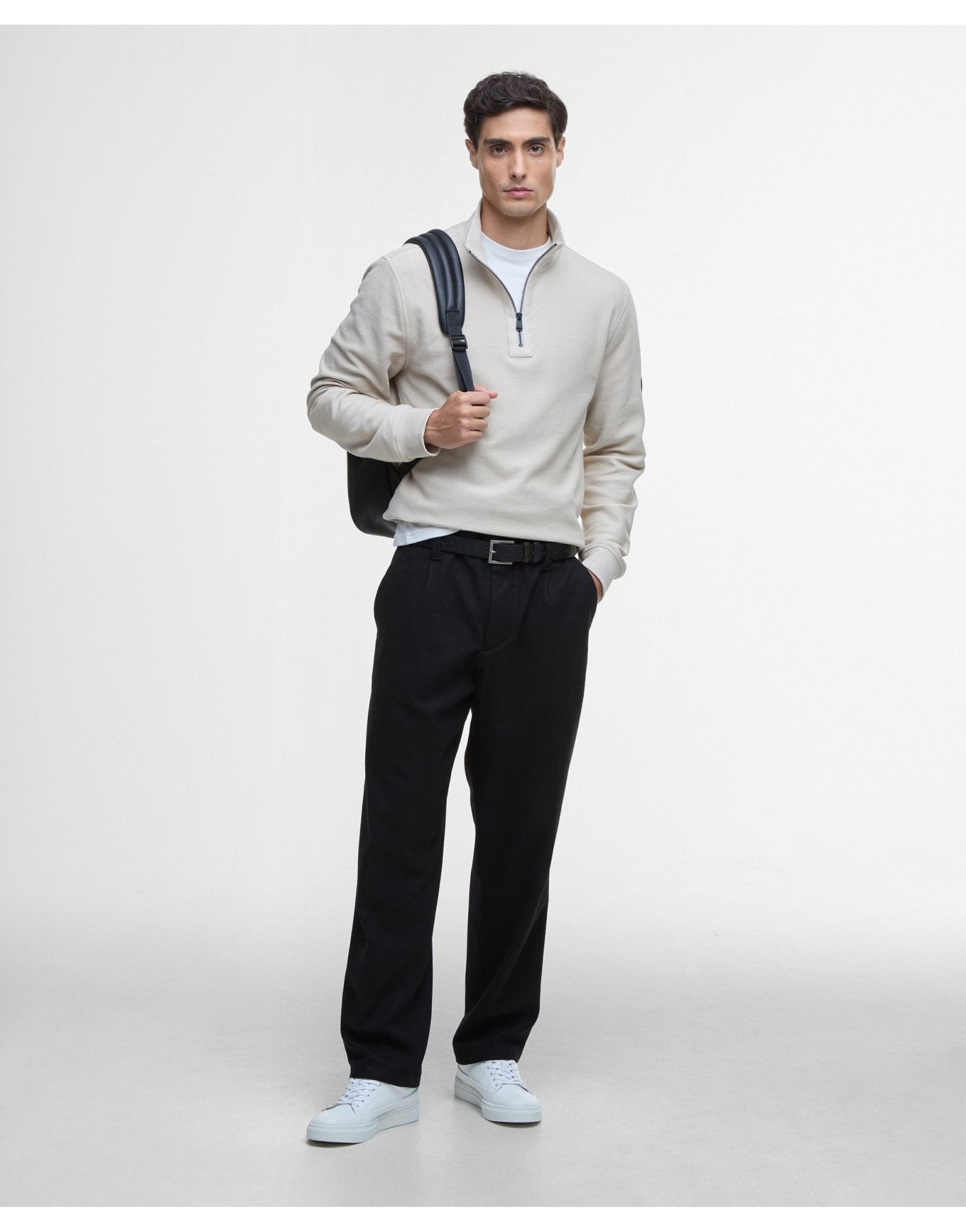 Young Ideas/Henmores - Samuel Funnel Neck - GY18 Mist - M