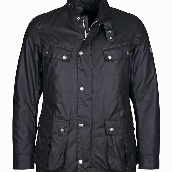 Young Ideas & Henmores -Tourer Duke Wax Jacket -BK11 Black -S