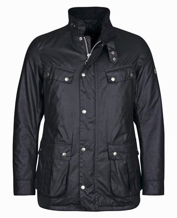 Young Ideas & Henmores -Tourer Duke Wax Jacket -BK11 Black -S